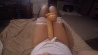 DIRTY TALK WITH HUGE DILDO（女性 POV）