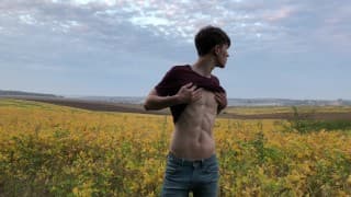 Hot boy MASTURBATE OUTDOOR / 23 cm / Huge DICK / Sexy ABS / Teen Boy / Stud