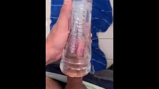 缓慢的推力和冲程 Clear Fleshlight 飞行员