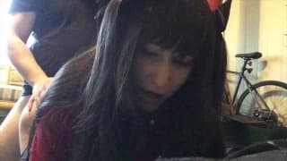 给先生口交，在我的 Rin Tohsaka Cosplay ^_^ 中被操