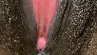 EBONY MASTURBATION - FINGERING MY NOISY WET PUSSY (CLOSE UP)