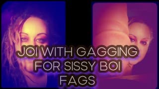 JOI 与 Gagging for sissy boi fags