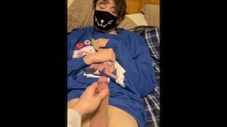 Femboy twink 打手枪三射！