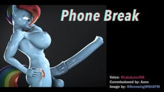 "Phone Break" - LalaLexxi as Futa Rainbow Dash