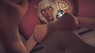 最终幻想 XIV futa Y'shtola 在没有人看 Taker POV 时进行口交