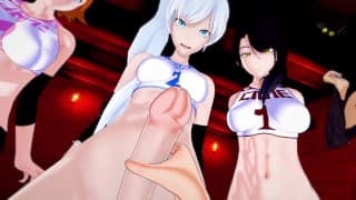 RWBY Futas - Weiss、Nora、Valkyrie、Kali 吸吮|男性接受者 POV