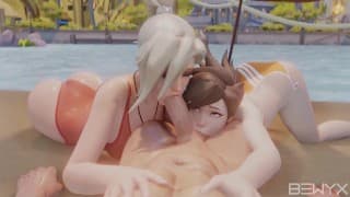 Mercy and Tracer 夏日三人行