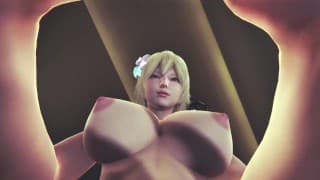 Genshin Impact futa Lumine & futa Amber Taker POV 3D