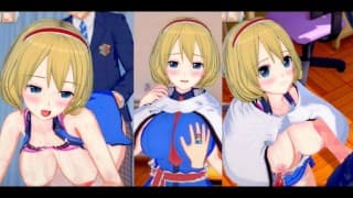 [无尽游戏 Koikatsu ！ ] 与 東方 发生性关系 大山雀 Alice Margatroid。 3DCG 色情动漫视频。