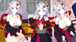 [无尽游戏 Koikatsu ！ ] 与 VTuber 发生性关系 大山雀 Nakiri Ayame。 3DCG 色情动漫视频。