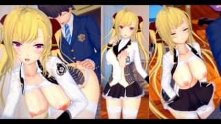 [无尽游戏 Koikatsu ！ ] 与 VTuber 发生性关系 大山雀 Takamiya Rion。 3DCG 色情动漫视频。