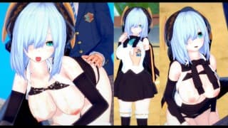 [无尽游戏 Koikatsu ！ ] 与 VTuber 发生性关系 大山雀 Ars Almal。 3DCG 色情动漫视频。