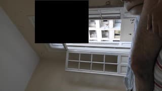 吸烟邻居的窗户裸体手淫
