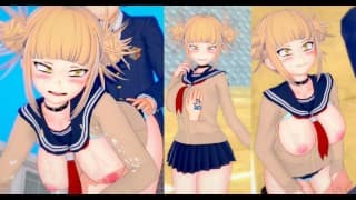 [无尽游戏 Koikatsu ！ ] 与 My Hero Academia 发生性关系 大山雀 Himiko Toga。 3DCG 色情动漫视频。