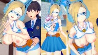 [无尽游戏 Koikatsu ！ ] 与 My Hero Academia 发生性关系 大山雀 Ryuko Tsuchikawa。 3DCG 色情动漫视频。