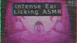 可爱的女孩舔耳朵和呻吟 ASMR （VHS NOISE）