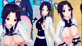 [无尽游戏 Koikatsu ！ ] 与 Demon Slayer 发生性关系 大山雀 Shinobu Kocho。 3DCG 色情动漫视频。