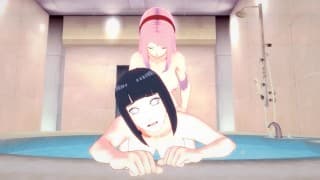 【SAKURA HARUNO】【FUTANARI 3D】【HINATA HYUGA】【BORUTO】