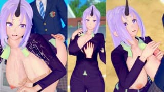 [无尽游戏 Koikatsu ！ ] 与 tensura 发生性关系 大山雀 Shion。 3DCG 色情动漫视频。