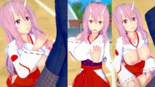 [无尽游戏 Koikatsu ！ ] 与 tensura 发生性关系 大山雀 Shuna。 3DCG 色情动漫视频。