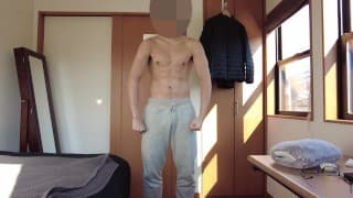 【無】大学生筋トレ男子休日オナニー【高画質】