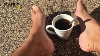 嘿，早上好 - 祝你有美好的一天 - 暨脚袜系列 - MANLYFOOT 💦 🦶☕️ - 暨咖啡