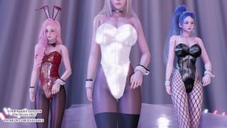 [MMD] Tara - Bunny Style Ahri Kaisa Seraphine Sexy Kpop Dance League of Legends KDA 4K 60FPS