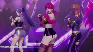 MMD Black Pink - How You Like That Hot Striptease 阿狸 Akali Evelynn Kaisa 英雄联盟 KDA