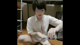 小妞 眼镜男孩乳液乳头手淫！ 黏糊糊的乳头！ 041