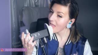 SFW ASMR 业余食耳湿吻 - PASTEL ROSIE Twitch 模特 - 性感女友舌头耳吸