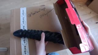 All black stéroïd train harder flexxx - ALLEZ! unboxing dildo