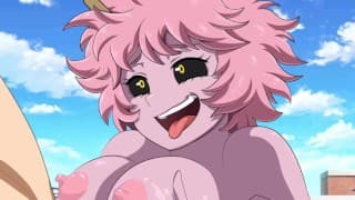 My hero academia hentai Mina Ashido big tits titjob