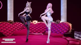 [MMD] Chaness - SeSeSe 性感热辣 Kpop 舞蹈 Ahri Seraphine 英雄联盟 KDA 未经审查的无尽