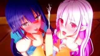 POV: KISARA AND AYANO YUUGIRI POUNDED ENGAGE KISS ANIME HENTAI COMPILATION