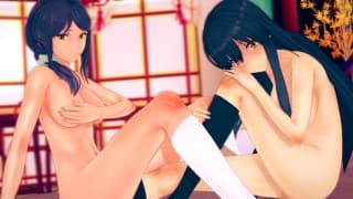 MIKO AND TOUKO YOTSUYA STRIP FOR YOU ⭐ MIERUKO-CHAN HENTAI