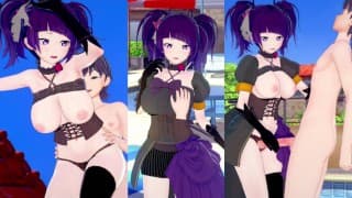 [无尽游戏 Koikatsu ！ ] 与 Idol Master 发生性关系 大山雀 Mamimi Tanaka。 3DCG 色情动漫视频。