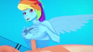 Rainbow Dash 在 POV 中提供 BlowJob |我的小马友谊是魔术无尽的模仿