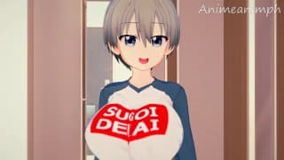 来自 Uzaki 的他妈的 Uzaki 想出去玩直到中出 - 动漫无尽 3d 未经审查