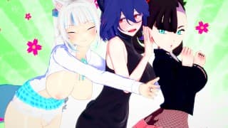 1 小时流行动漫无尽 3D 编译（口袋妖怪、Vermeil in Gold 和 Vtuber）