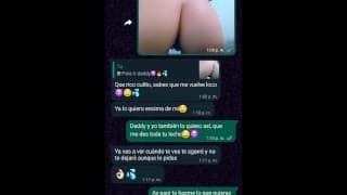 Conversación de WhatsApp con mi sugar daddy, terminamos follando duro en su casa🤑😈💦🔥