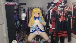 Kigurumi PVC Lillie Cosplay Gagged、Breathplay 和 Vibraitor