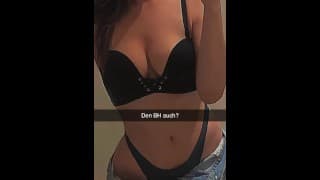 德国健身房女孩想从 Snapchat 上的男人那里射精在她的衣服上