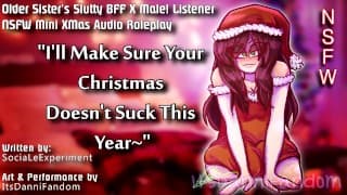 【R18+ XMas Audio RP】你姐姐放荡的闺蜜在你的房间里射精，想要你的 V 卡【F4M】