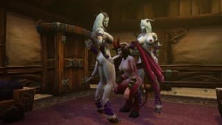 Futa Draenei 他妈的恶魔女孩三人行 |魔兽色情模仿