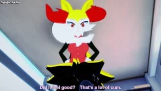 无尽 POV 脚口袋妖怪 Braixen