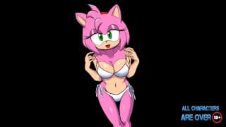 Amy le coquetea a Sonic DESNUDA