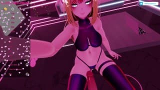 Hentai Waifu Milf 在 VR 中玩弄你的扭结