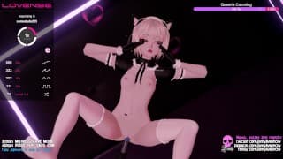 Kawaii Neko 女仆他妈的机器无尽 Vtuber 艾米来自 EmyLiveShow