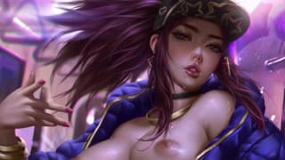 K/DA Akali 测试您的耐力！英雄联盟（多结局，挑战，边缘） - Hentai JOI