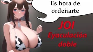 JOI hentai correte 2 veces. Es hora de ordeñarte.